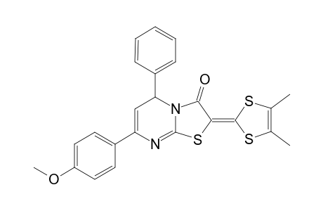 2-(4,5-Dimethyl-1,3-dithiol-2-ylidene)-7-(4-methoxyphenyl)-5-phenyl-5H-[1,3]thiazolo[3,2-a]pyrimidin-3(2H)-one