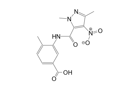 3-{[(1,3-dimethyl-4-nitro-1H-pyrazol-5-yl)carbonyl]amino}-4-methylbenzoic acid