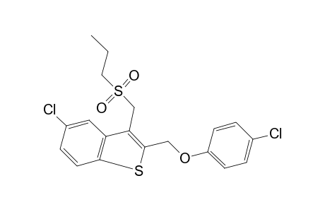 5-CHLORO-2-[(p-CHLOROPHENOXY)METHYL]-3-[(PROPYLSULFONYL)METHYL]BENZO[b]THIOPHENE