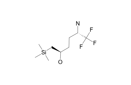 2-AMINO-1,1,1-TRIFLUORO-6-(TRIMETHYLSILYL)-HEXAN-5-OL;MAJOR-ISOMER