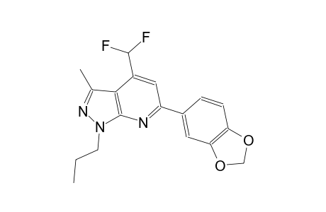 1H-pyrazolo[3,4-b]pyridine, 6-(1,3-benzodioxol-5-yl)-4-(difluoromethyl)-3-methyl-1-propyl-