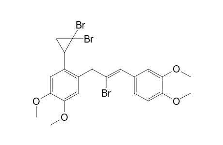 5-[2'-Bromo-3'-(3",4"-dimethoxyphenyl)prop-2'-enyl]-4-(2"',2"'-dibromocyclopropyl)-1,2-dimethoxybenzene