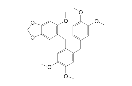 5-[2-(3,4-Dimethoxybenzyl)-4,5-dimethoxybenzyl]-6-methoxy-1,3-benzodioxole