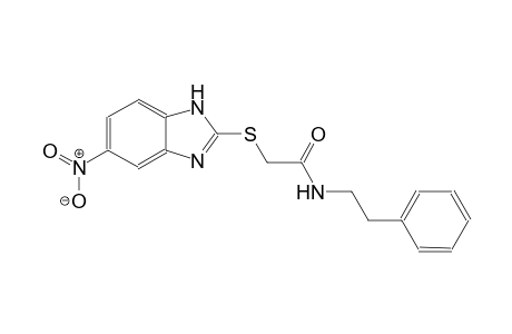 2-[(5-nitro-1H-benzimidazol-2-yl)sulfanyl]-N-(2-phenylethyl)acetamide