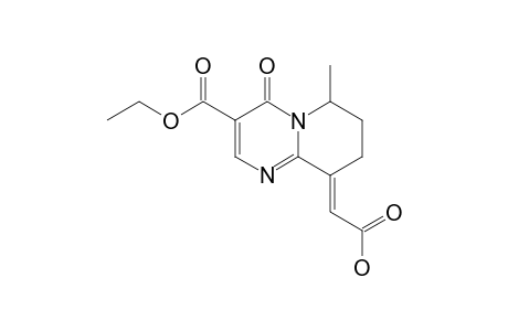 (2E)-2-(3-carbethoxy-4-keto-6-methyl-7,8-dihydro-6H-pyrido[1,2-a]pyrimidin-9-ylidene)acetic acid