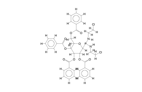 O-(2,3,4,6-Tetra-O-benzyl-b-d-glucopyranosyl)-N,N'-di-2-chloroethyl phosphordiamidate