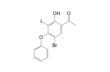 1-(5-bromanyl-3-iodanyl-2-oxidanyl-4-phenoxy-phenyl)ethanone