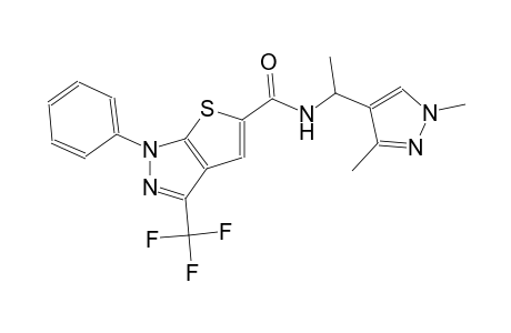 1H-thieno[2,3-c]pyrazole-5-carboxamide, N-[1-(1,3-dimethyl-1H-pyrazol-4-yl)ethyl]-1-phenyl-3-(trifluoromethyl)-