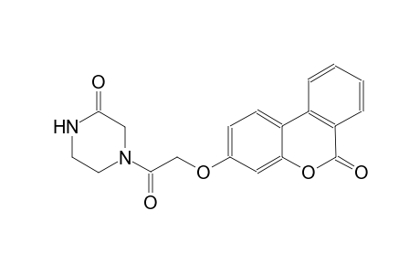 2-piperazinone, 4-[[(6-oxo-6H-dibenzo[b,d]pyran-3-yl)oxy]acetyl]-