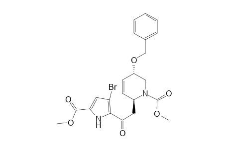 trans-(+-)-5-Benzyloxy-2-[2-(3-bromo-5-(methoxycarbonyl)-1H-pyrrol-2-yl]-2-oxoethyl]-1,2,5,6,tetrahydro-1-(methoxycarbonyl)pyridine
