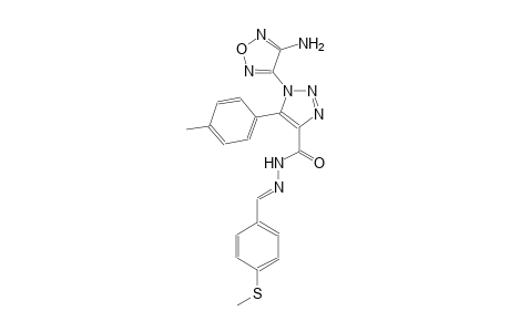 1-(4-amino-1,2,5-oxadiazol-3-yl)-5-(4-methylphenyl)-N'-{(E)-[4-(methylsulfanyl)phenyl]methylidene}-1H-1,2,3-triazole-4-carbohydrazide