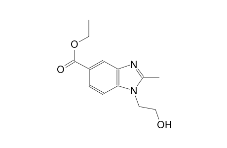 1H-benzimidazole-5-carboxylic acid, 1-(2-hydroxyethyl)-2-methyl-, ethyl ester