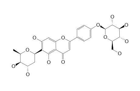RHAMNELLAFLAVOSIDE-B;6-C-BETA-D-BOIVINOPYRANOSYL-4'-O-BETA-D-GLUCOPYRANOSYL-APIGENIN