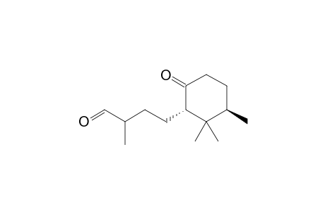 3-(3-Formylbutyl)-1,2,2-trimethyl-4-cyclohexanone