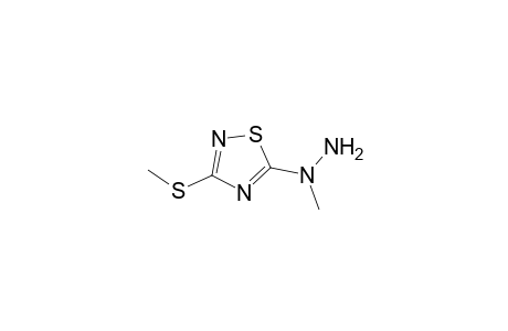 1,2,4-Thiadiazole, 5-(1-methylhydrazino)-3-(methylthio)-