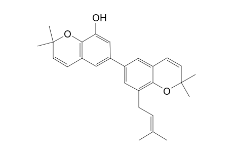 2,2,2',2'-Tetrametyl-8'-(3"-methylbut-2"-en-1"-yl)-[6,6'-bi-2H-[1]benzopyran]-8-ol