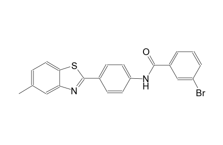 3-bromo-N-[4-(5-methyl-1,3-benzothiazol-2-yl)phenyl]benzamide