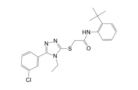 N-(2-tert-butylphenyl)-2-{[5-(3-chlorophenyl)-4-ethyl-4H-1,2,4-triazol-3-yl]sulfanyl}acetamide