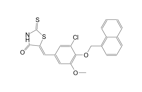 (5Z)-5-[3-chloro-5-methoxy-4-(1-naphthylmethoxy)benzylidene]-2-thioxo-1,3-thiazolidin-4-one