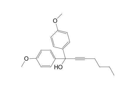 1,1'-Bis(4-methoxyphenyl)hept-2-yn-1-ol