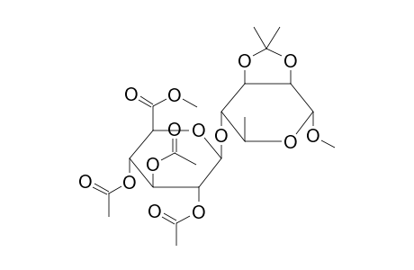 METHYL 2,3-O-ISOPROPYLIDENE-4-O-[METHYL(2,3,4-TRI-O-ACETYL-BETA-D-GLUCOPYRANOSYL)URONATE]-ALPHA-L-RHAMNOPYRANOSIDE