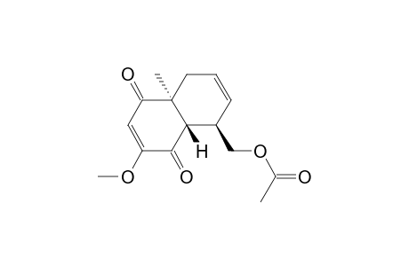 1,4-Naphthalenedione, 8-[(acetyloxy)methyl]-4a,5,8,8a-tetrahydro-2-methoxy-4a-methyl-, (4a.alpha.,8.beta.,8a.beta.)-
