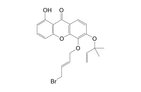 (E)-5-(4-Bromobut-2-enyloxy)-1-hydroxy-6-(2-methylbut-3-en-2-yloxy)-9H-xanthen-9-one