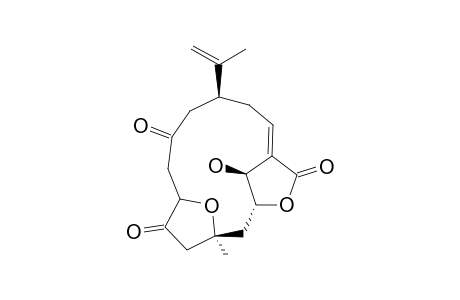 NORCEMBRENOIDE;(1S,5R,8S,10R,11S)-11-HYDROXY-1-ISOPROPENYL-8-METHYL-3,6-DIOXO-5,8-EPOXY-CYCLOTETRADEC-12-ENE-10,12-CARBOLACTONE