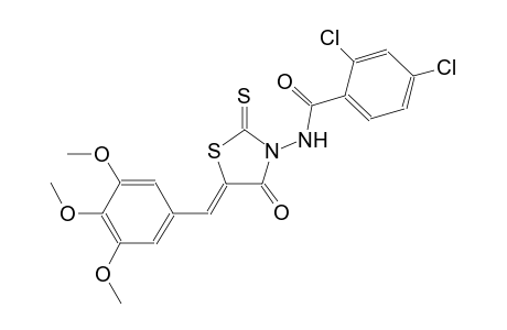 2,4-dichloro-N-[(5Z)-4-oxo-2-thioxo-5-(3,4,5-trimethoxybenzylidene)-1,3-thiazolidin-3-yl]benzamide