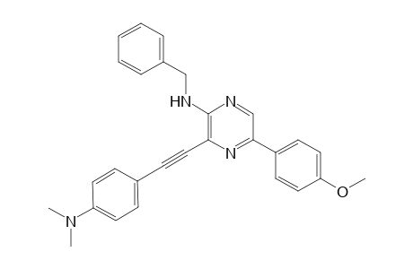 N-Benzyl-N-[3-(4-dimethylaminophenyl)ethynyl-5-(4-methoxyphenyl)]pyrazin-2-yl amine