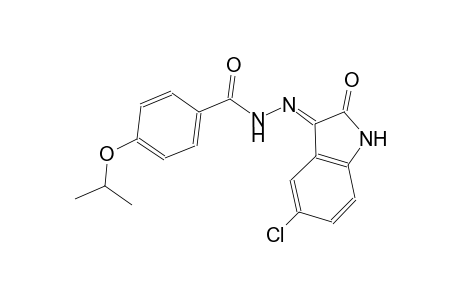 N'-[(3E)-5-chloro-2-oxo-1,2-dihydro-3H-indol-3-ylidene]-4-isopropoxybenzohydrazide