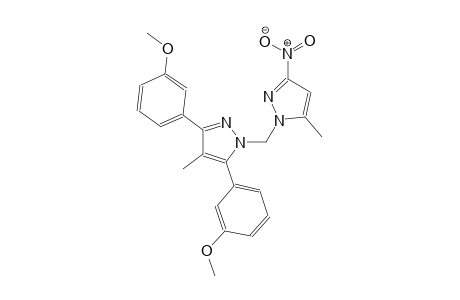 3,5-bis(3-methoxyphenyl)-4-methyl-1-[(5-methyl-3-nitro-1H-pyrazol-1-yl)methyl]-1H-pyrazole