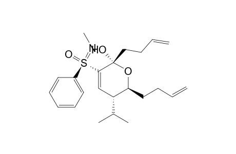 (2R,5R,6S)-2,6-Di(but-3-enyl)-5-isopropyl-3-[(S)-N-methyl-S-phenyl-sulfonimidoyl]-5,6-dihydro-2H-pyran-2-ol