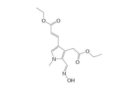 (E)-3-[4-Ethoxycarbonylmethyl-5-(hydroxyimino-methyl)-1-methyl-1H-pyrrol-3-yl]-acrylic acid ethyl ester