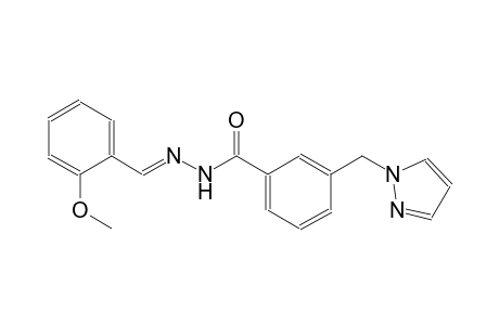 N'-[(E)-(2-methoxyphenyl)methylidene]-3-(1H-pyrazol-1-ylmethyl)benzohydrazide