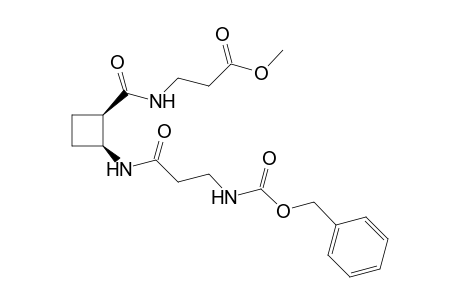 1-[2-(Methoxycarbonyl)ethylamido]-2-[3-(N'-benzoxycarbonylamino)propanamido]cyclobutane [tripeptide]