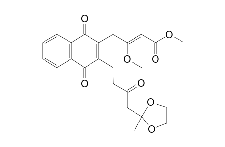 Methyl 3-methoxy-4-{3'-[4"-(2''-methyl[1,3]dioxolan-2"'-yl)-3''-oxobutyl]-1',4'-dioxo-1',4'-dihydronaphthalen-2'-yl]-2-butenecarboxylate