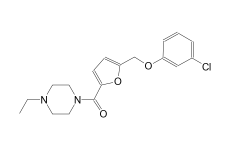 1-{5-[(3-chlorophenoxy)methyl]-2-furoyl}-4-ethylpiperazine