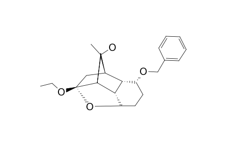 (+/-)-(1S*,3R*,5R*,6S*,7S*,8S*,9R*,10R*)-10-BENZYLOXY-3-ETHOXY-6-METHYL-2-OXATETRACYCLO-[6.4.0.0(3,7).0(5,9)]-DODECAN-6-OL