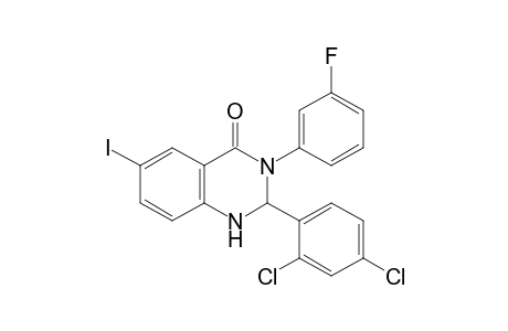 2-(2,4-dichlorophenyl)-3-(3-fluorophenyl)-6-iodanyl-1,2-dihydroquinazolin-4-one