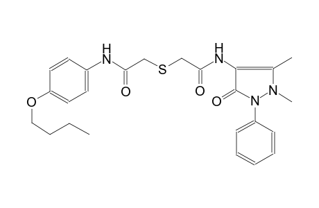 4-(3-{[3-(4-butoxyphenyl)-2-oxopropyl]sulfanyl}-2-oxopropyl)-1,5-dimethyl-2-phenyl-2,3-dihydro-1H-pyrazol-3-one