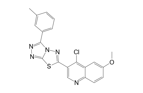 6-(4-Chloro-6-methoxyquinolin-3-yl)-3-m-tolyl-[1,2,4]triazolo[3,4-b][1,3,4]thiadiazole
