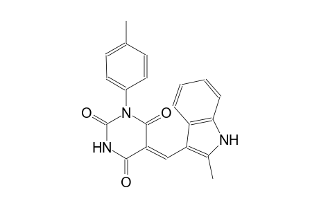 (5Z)-5-[(2-methyl-1H-indol-3-yl)methylene]-1-(4-methylphenyl)-2,4,6(1H,3H,5H)-pyrimidinetrione