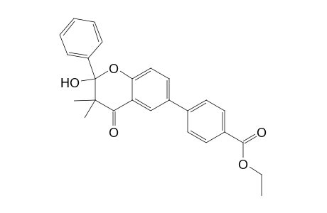 Ethyl 4-(2-Hydroxy-3,3-dimethyl-4-oxo-2-phenylchroman-6-yl)-benzoate