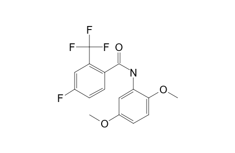 4-Fluoro-2-trifluoromethylbenzamide, N-(2,5-dimethoxyphenyl)-