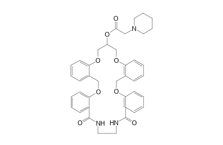 13-[(N-Piperidinyl)acetoxy]-6,12,13,20,28,29-hexahydro-14H-tetrabenzo[b,f,n,r]-[1,5,16,20,9,12]-tetraoxadiazatricosin-26,31-(27H,30H)-dione