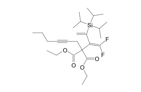 1,1-DIFLUORO-2-(1'-TRIISOPROPYLSILYLVINYL)-3,3-DICARBOETHOXY-NONA-1-EN-5-YNE
