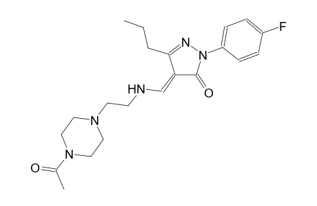 (4E)-4-[[2-(4-acetyl-1-piperazinyl)ethylamino]methylidene]-2-(4-fluorophenyl)-5-propyl-3-pyrazolone