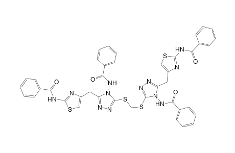 N,N'-(Methylenebis{sulfanedial-[5-({2-[(benzoyl)amino]-1,3-thiazol-4-yl}methyl)-4H-1,2,4-triazole-3,4-dial]})dibenzamide