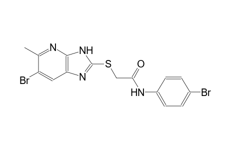 2-[(6-bromo-5-methyl-3H-imidazo[4,5-b]pyridin-2-yl)sulfanyl]-N-(4-bromophenyl)acetamide